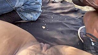 sneaky jungle fuck hits desi girl's huge ass with thick indian meat