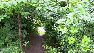 Lucia Fingers Her Shaved Pussy in Wild Public Car Challenge!