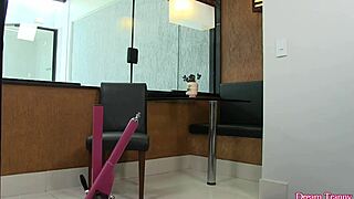 aline carvalho's plump trans ass takes intense machine pounding