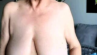 Busty milf bikini tease strip dildo fuck huge orgasm wow