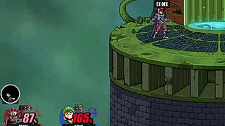 Italian euro slut gets assfucked hard sucking cock in intense ssf2 revenge match against k3lvin