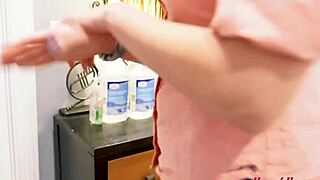 Petite redhead Olivia X masturbates then sucks cock for deep banging