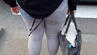 Voyeur captures candid street ass views hidden in public
