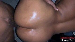 girl next door ebony babe feels huge cock deep in her belly