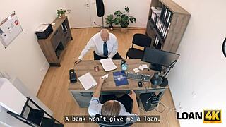 Mina K Exposes Natural Tits Desperately for Huge Loan Cash