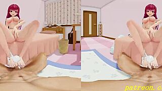 VR MMD Marine Nude Footjob 3D Hololive Hentai Action