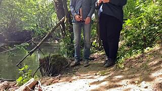 mature mother in law delivers dirty handjob cumshot