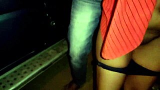 Guy fucks virgin girl in dark night outdoors