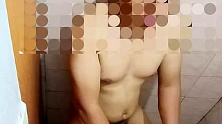 bathroom banging this chubby asian friend doggystyle and missionary creampie