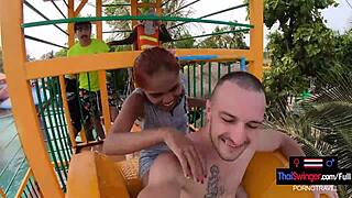 Asian Girlfriend's Pool Frolic Ignites Shower Sex Passion