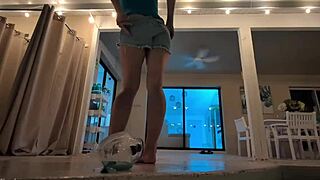 Late Night Poolside Solo Orgasm Fingering