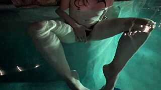 Late Night Poolside Solo Orgasm Fingering