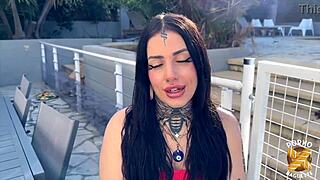 Laeticia the Tattooed French Milf Slut with Big Tits and Small Waist