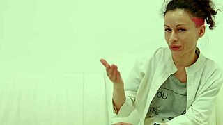 stacy bloom spills all in uncensored interview curly brunette natural tits dirty talk casting