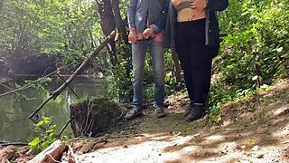 mature mother in law delivers dirty handjob cumshot