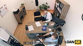 Mina K Exposes Natural Tits Desperately for Huge Loan Cash