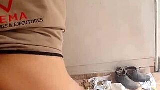 colombian engineer nataly bends over for boss doggystyle anal cum on perfect ass before work