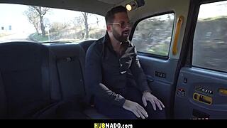 big natural tits bounce wildly during monster cock taxi fuck outdoors