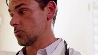 Teen Gia Dibella's toy stuck pussy leads to stepdad doctor 3-way fuck