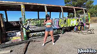 yo i made aleksa mink cum hard outdoors with risky public monster cock pounding