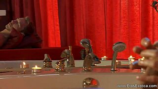 Intimate Indian couple explores oiled self-massage for deep relaxation