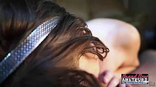 damn! classy mature brunette reagan strips and gags on throbbing cock deep!