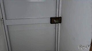 colombian milf sayafit fixes tv then bends over for big ass anal pounding and squirting