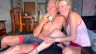 Horny Petite Spanish MILF Challenges Husband Cum Control Endurance