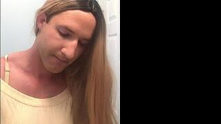 amateur crossdresser humiliated into sexy ladyboy shemale through homemade feminization