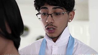 Curvy MILF stepmom Jennifer White needs help with her big tits and monster cock tease