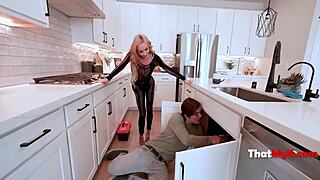 busty blonde danae mari cheats on boyfriend sucking and tittyfucking blue collar cock rough