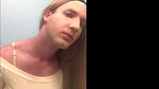 amateur crossdresser humiliated into sexy ladyboy shemale through homemade feminization