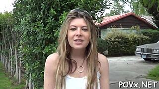 Suggestive views of barely legal teens in hardcore POV action