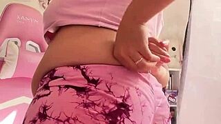 Chubby Ebony Giantess Farts on Tiny Man in Humiliating Femdom Domination POV