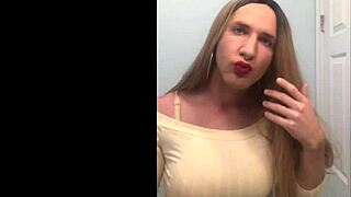 amateur crossdresser humiliated into sexy ladyboy shemale through homemade feminization