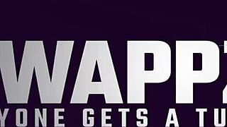 stepsis bends over in her miniskirt flashing small tits and narrow ass desperate for likes from naughty followers