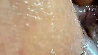 Beauty gulps fluids in wild peeing mouth compilation