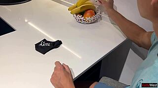 Katty forgets everything but craves anal creampie in bedroom cowgirl frenzy with huge cock close up.