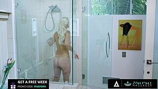 Whoa cute Elsa Jean gives deepthroat nuru massage then rides cowgirl oiled up 😍🔥