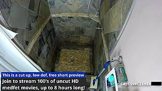 backstage what happens when michelle anderson spreads in shower with gloves?