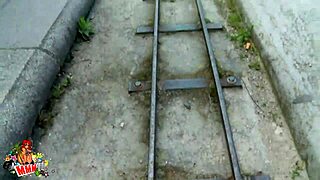 Petite brunette teen with small tits big pussy gets panties ripped and fucked hard by two guys