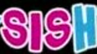 petite step sis fucks shaved pussy on monster cock pov