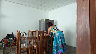 Sinful Maid Spreads Pretty Pussy for Daddy