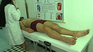 nurse sees patient's uncontrollable boner and can't resist deepthroat action 😈🍆💦