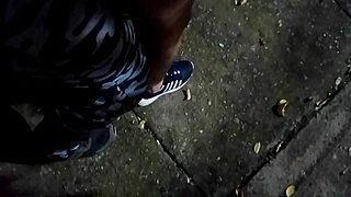 cheating wife sucks stranger's cock outdoors then creampied in hotel?!