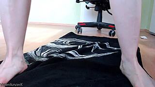 horny busty redhead's thick ass and juicy shaved pussy stretched by toys and cock close-up