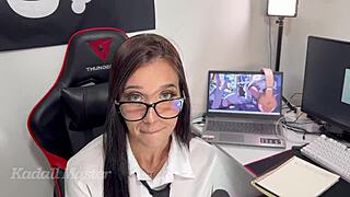 college girl sucks professor's cock to pass her class