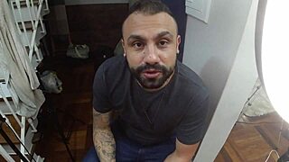 old man loses control over skinny big ass latina in wild backstage orgy