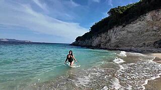 Horny Curvy Stepmom Beach Public Fuck