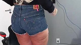 Wearing My Sexy Short Jeans with Tan Lines